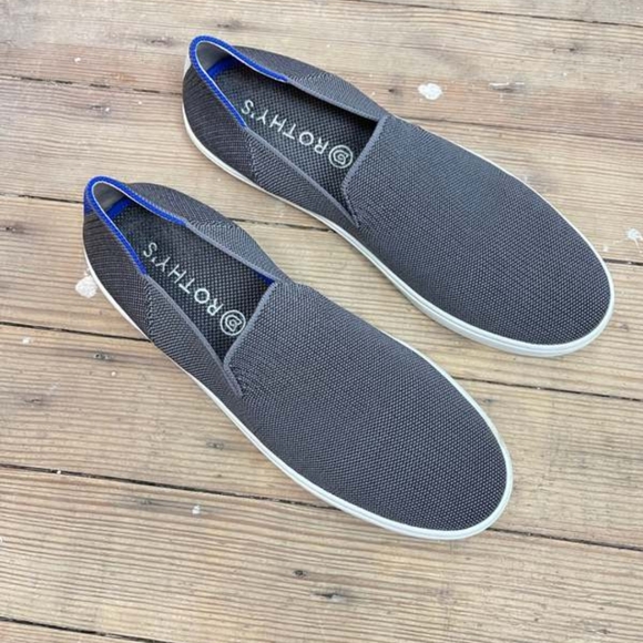Rothy's Shoes Rothys Gray Knit Slide On Tennis Shoes Mens 1 Poshmark